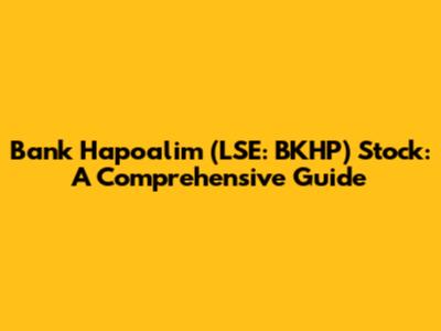 Bank Hapoalim (LSE: BKHP) Stock: A Comprehensive Guide