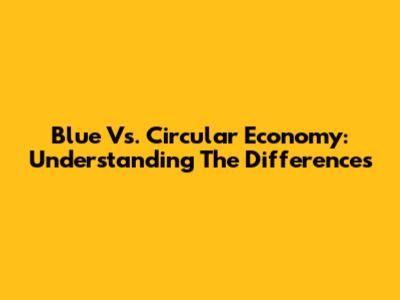Blue Vs. Circular Economy: Understanding The Differences