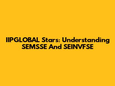 IIPGLOBAL Stars: Understanding SEMSSE And SEINVFSE