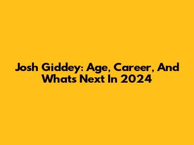 Josh Giddey: Age, Career, And What's Next In 2024
