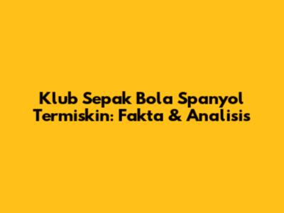 Klub Sepak Bola Spanyol Termiskin: Fakta & Analisis
