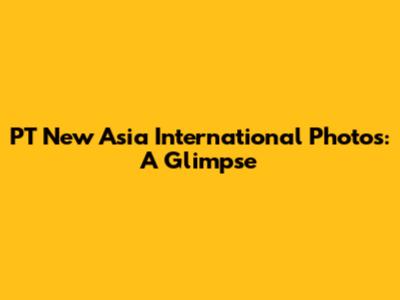PT New Asia International Photos: A Glimpse