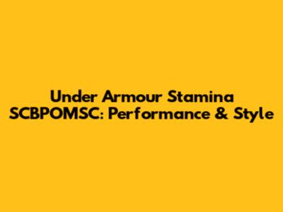 Under Armour Stamina SCBPOMSC: Performance & Style